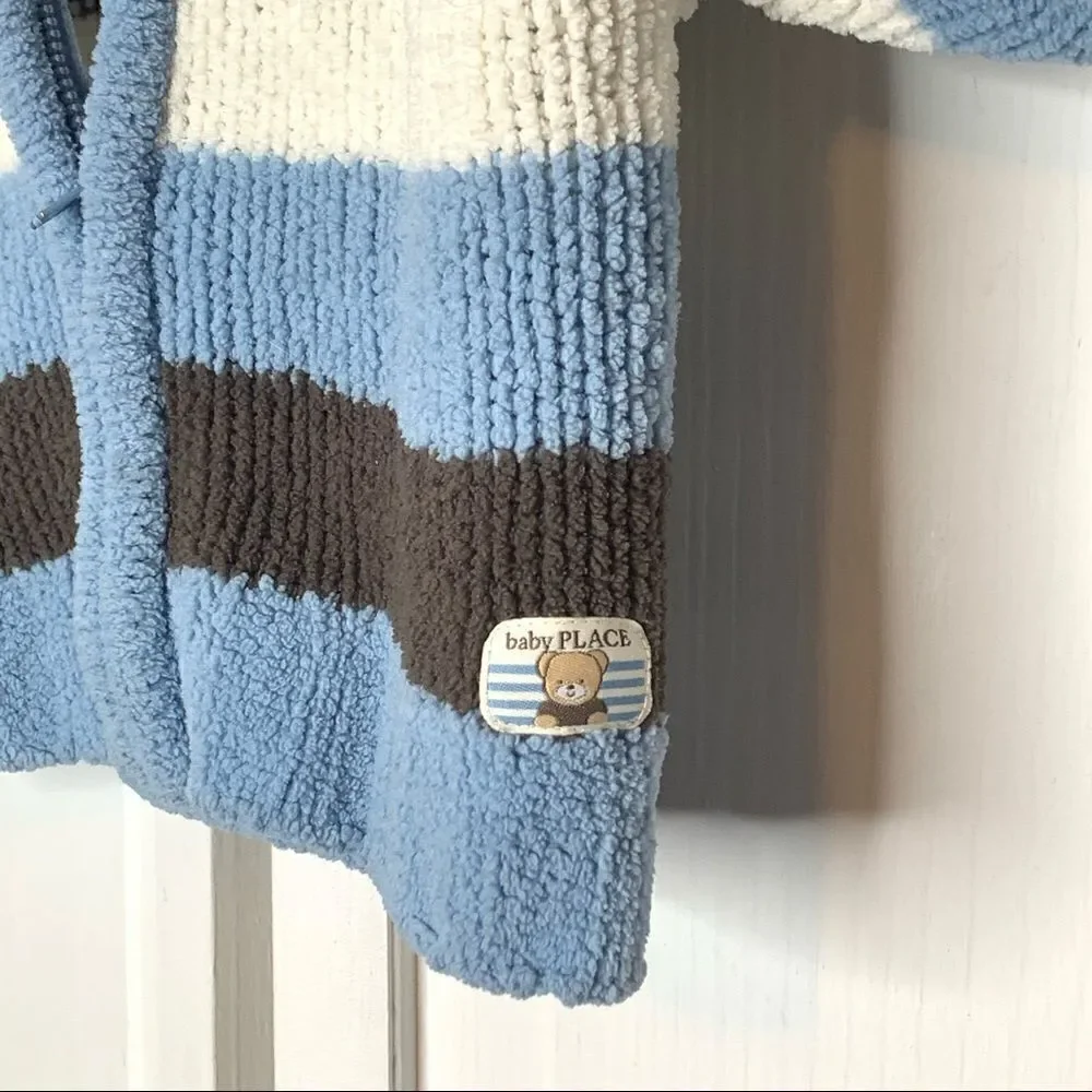💕3 for $15💕 The Children’s Place Zip Up Blue Stripe Sweater